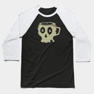 Cool skull coffee cup Baseball T-Shirt